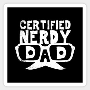 Father's Day Best Dad Nerd Geeky Slogan Gift for Dads Sticker